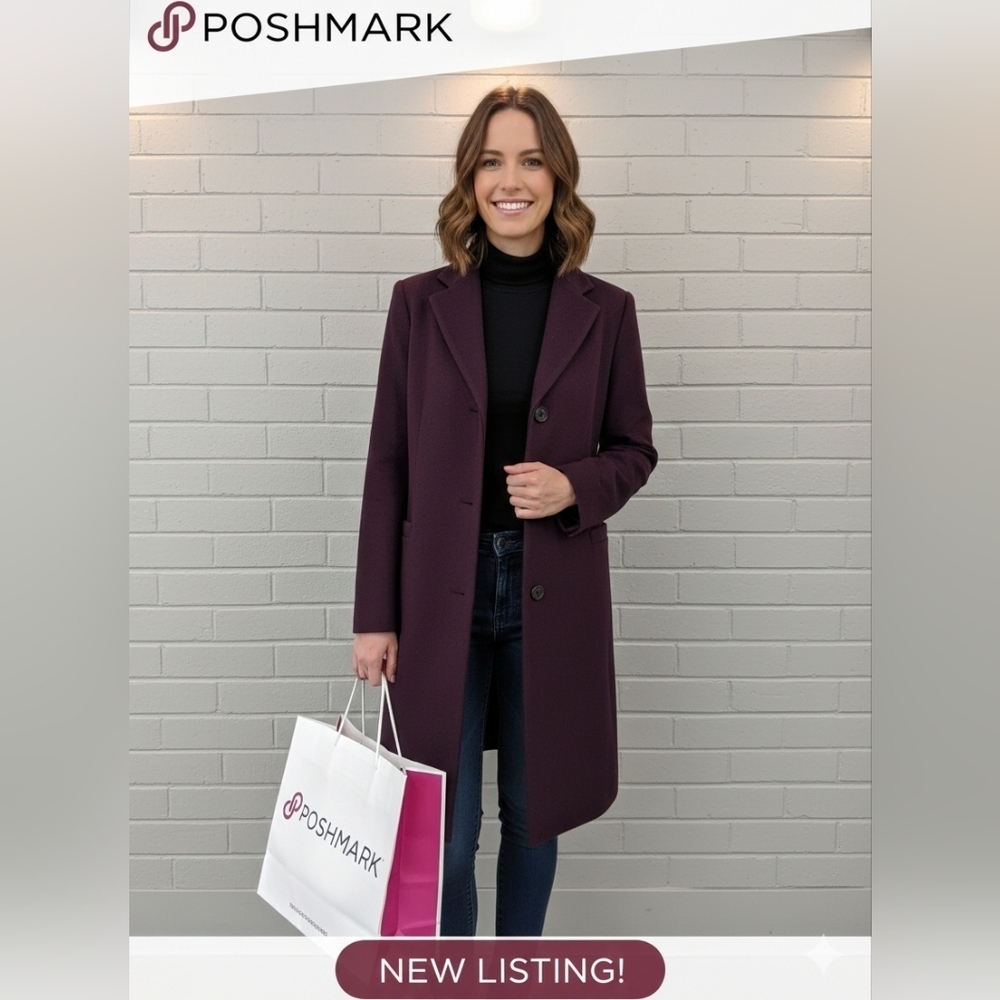Lauren Ralph Lauren Wool Blend Coat - Berry
